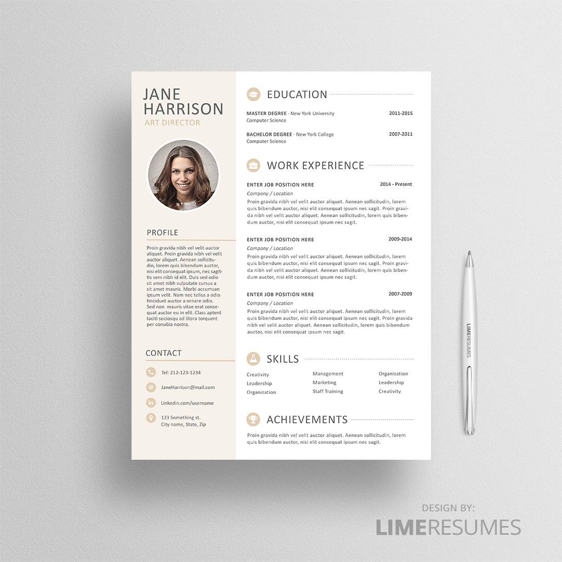 resume with photo - cv template with photo