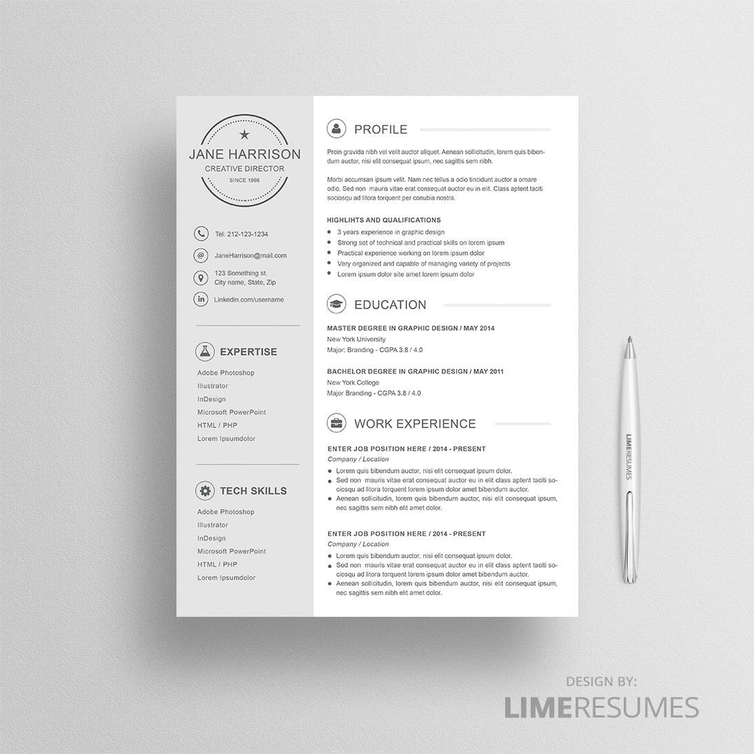 creative resume template for microsoft word