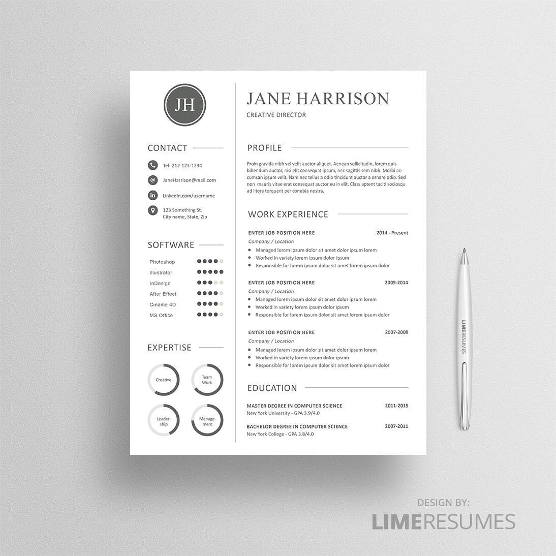 professional cv template - matching cover letter